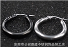 欧美韩版简约不锈钢钛钢圆线圈真空电镀防过敏耳环