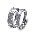 戒指指环日韩饰品镶钻对戒不锈钢钛钢情侣戒指