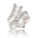 铜材锆石电镀饰品 欧美 精美 设计 贴手女戒指