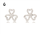925银创意时尚耳环个性女士时尚白珍珠耳环PE90175