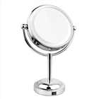 现货批发镜子化妆镜生产厂家双面礼品镜6英寸LED台式镜子金属
