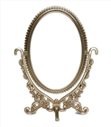 化妆镜镜子双面台式镜锌合金欧式复古镜公主台式镜镜子厂家