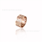 厂家定制玫瑰金钛钢戒指欧美时尚玫瑰花创意高端戒指精品简约戒指