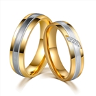 厂家直销 钛钢情侣戒指 对戒 不锈钢戒指 男女微镶戒指